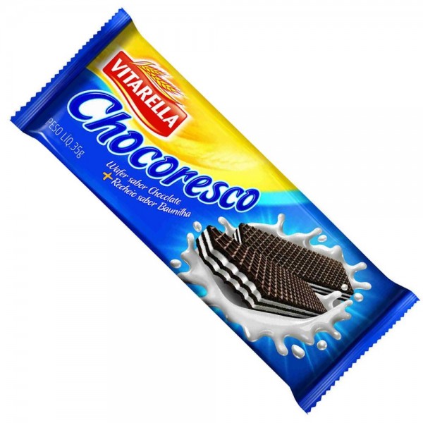 BISCOITO VITARELLA CHOCORESCO 35G WAF BAUNILHA