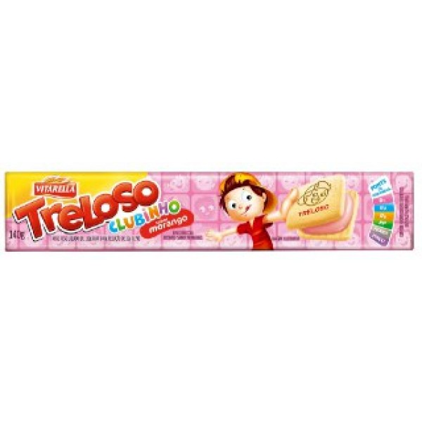 BISCOITO VITARELLA 130G CLUBINHO MORANGO 