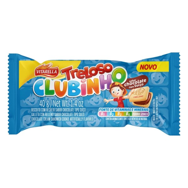 BISCOITO VITARELLA 40G CLUBINHO CHOCOLATE