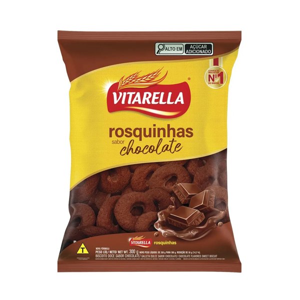 BISCOITO VITARELLA 300G ROSQ GRANEL CHOCOLATE  (24) 1 X 300G