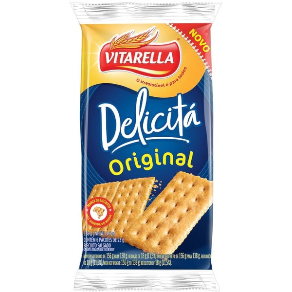 BISCOITO VITARELLA DELICITA 138G SALG ORIGINAL 