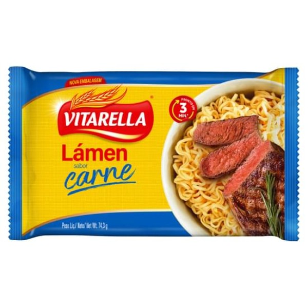 MACARRAO INST VITARELLA 74,3G CARNE