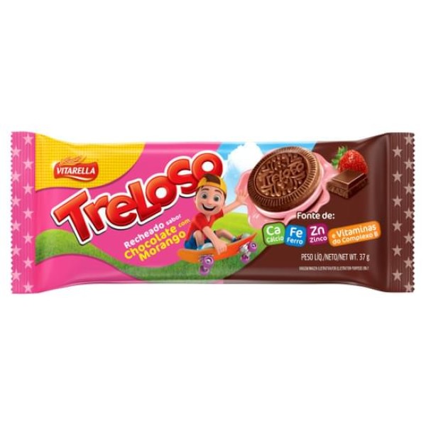 BISCOITO VITARELLA TRELOSO 37G  CHOC C MORAN 