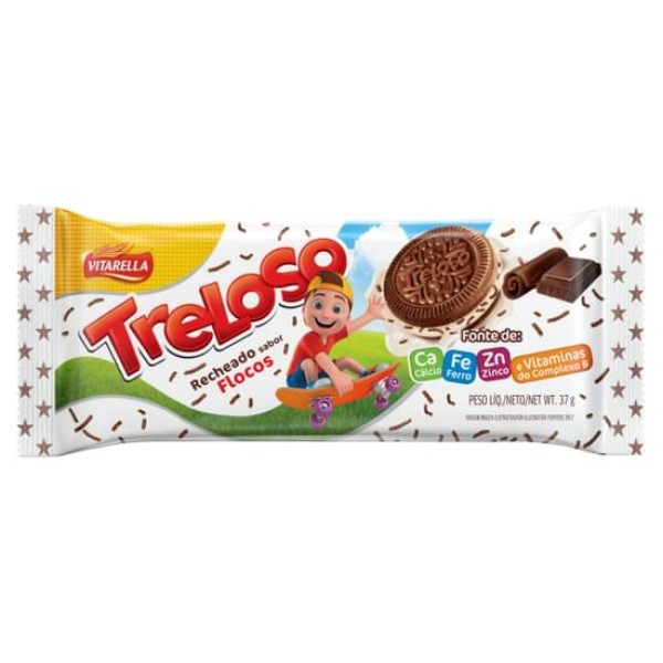 BISCOITO VITARELLA TRELOSO 37G FLOCOS 