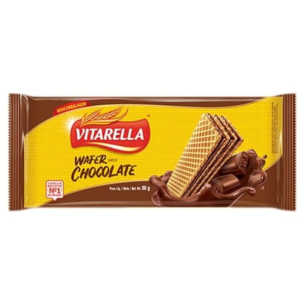 BISCOITO VITARELLA WAFER 80G CHOCOLATE