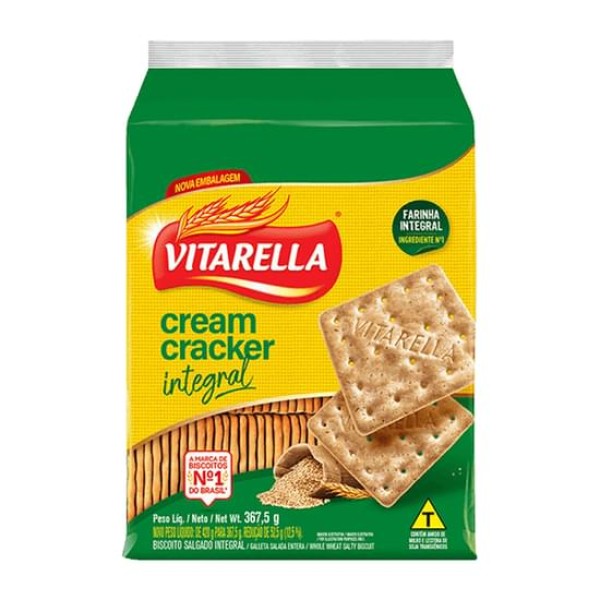 BISCOITO VITARELLA  C CRACKER INTEGRAL 367,5G 