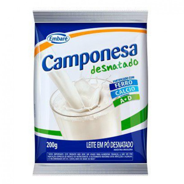 LEITE PO CAMPONESA 200G DESNAT LIGHT(50) 1 X 200G