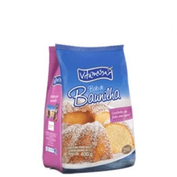 MISTURA BOLO VITAMASSA 400G BAUNILHA(12) 1 X 400G