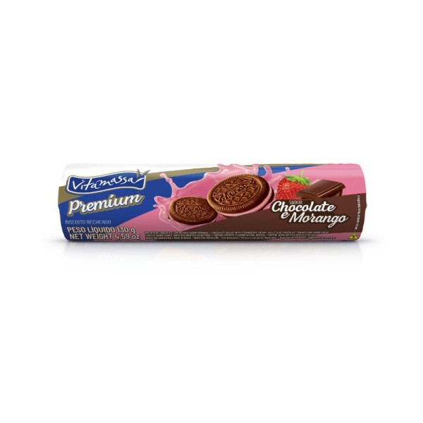 BISCOITO VITAMASSA PREMIUM 130G CHOC E MOR 