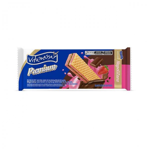 BISCOITO VITAMASSA WAFER 80G NAPOLITANO