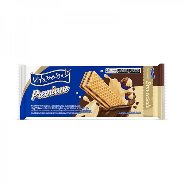 BISCOITO VITAMASSA WAFER 80G BEM CASADO  