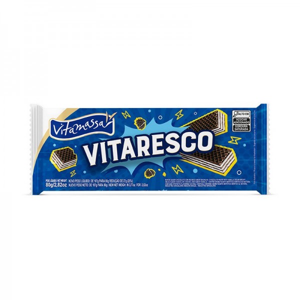 BISCOITO VITAMASSA WAFER 26G VITARESCO BAUNILHA 