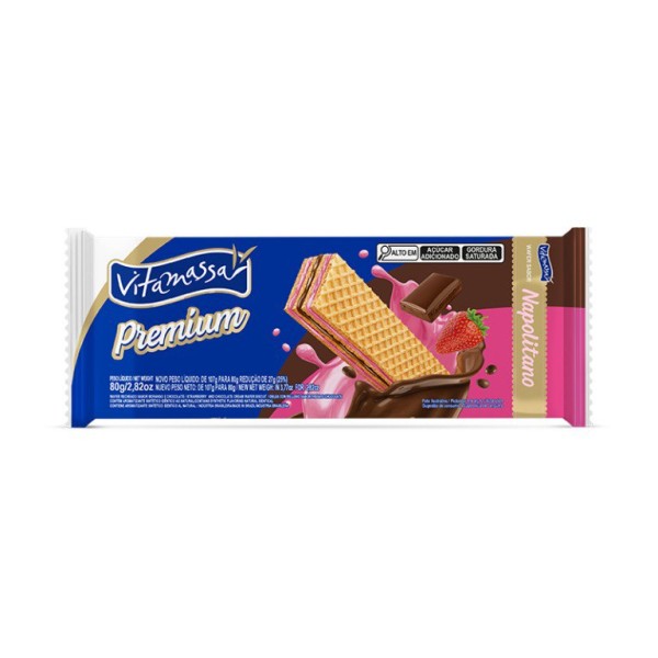 BISCOITO VITAMASSA WAFER 26G NAPOLITANO 