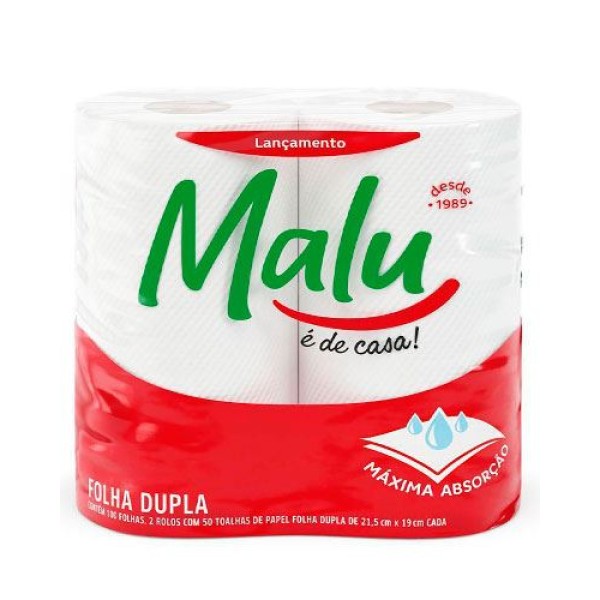 PAPEL TOALHA MALU FOLHA DUPLA 50FLS