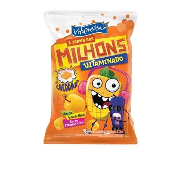 SALGADINHO TM DOS MILHONS 30G CHEDDAR (50)  1 X 30G