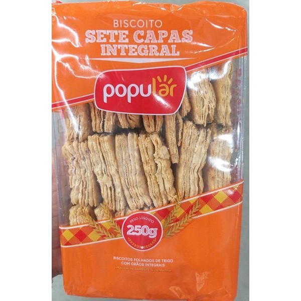 BISCOITO POPULAR 250G SETE CAPAS INTEGRAL 