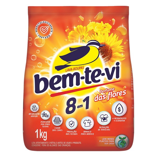 DETERG PO BEM-TE-VI 1KG TRAD PFLOR