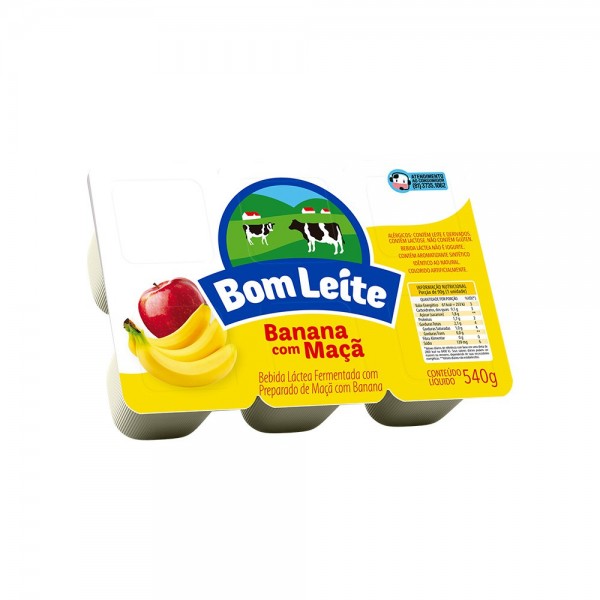 BOM LEITE B LACTEA 540G BANANA C MACA  BD 6UN 1 X 6UN