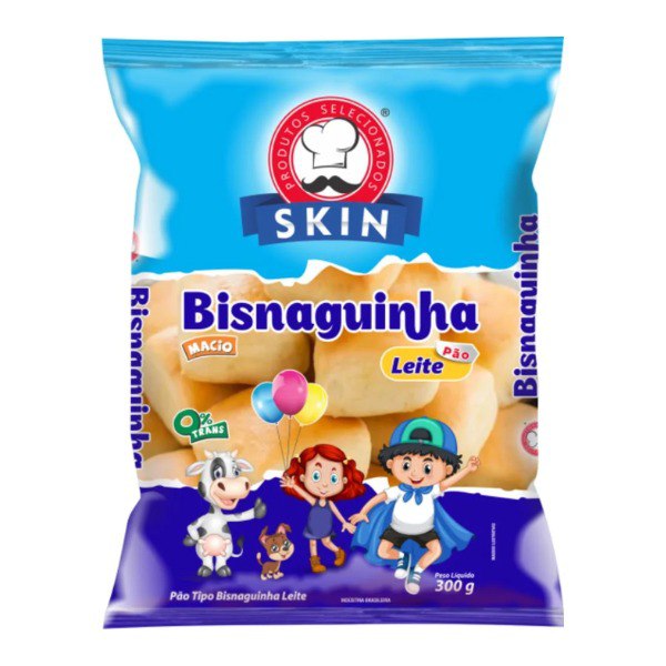 PAO SKIN 300G BISNAGUINHA LEITE 