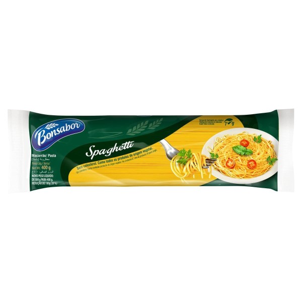 MACARRAO BONSABOR 400G ESPAGUETE COMUM