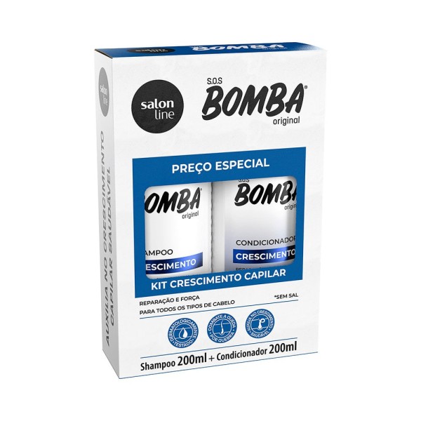 SHAMPOO COND SALON LINE 2UN 200ML BOMBA ORIGINAL