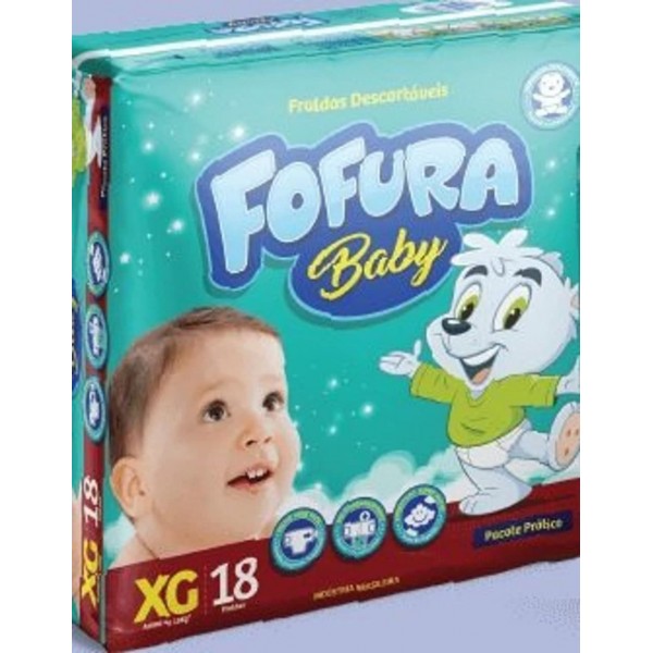 FRALDA FOFURA BABY PRATICO XG 22 UN