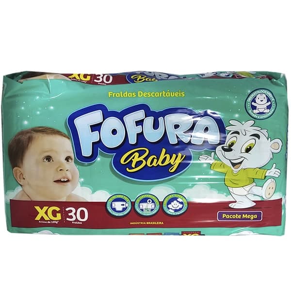 FRALDA FOFURA BABY MEGA XG 30UN (8) 1 X 30UN