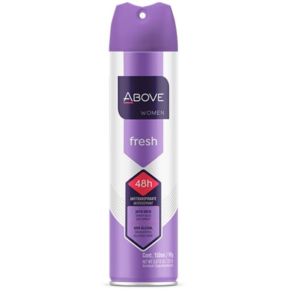 DESODORANTE ABOVE AERO 150ML FEM FRESH