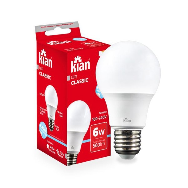 LAMPADA KIAN LED 6W BIVOLT 6.5K 560LM 1 X 1UN