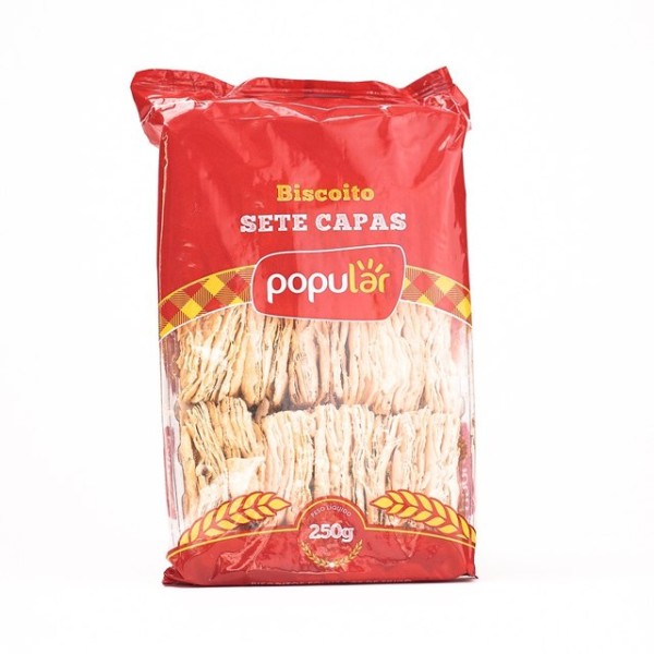 BISCOITO POPULAR 250G SETE CAPAS