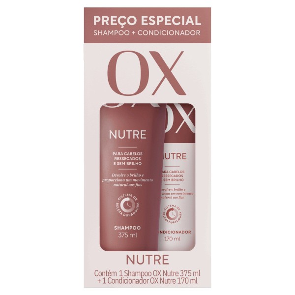 SHAMPOO COND OX 2UN 545ML NUTRE