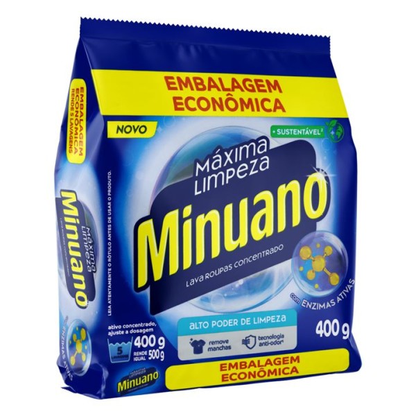 SABAO EM PO MINUANO 400G MAXIMA LIMPEZA  1 X 1UN