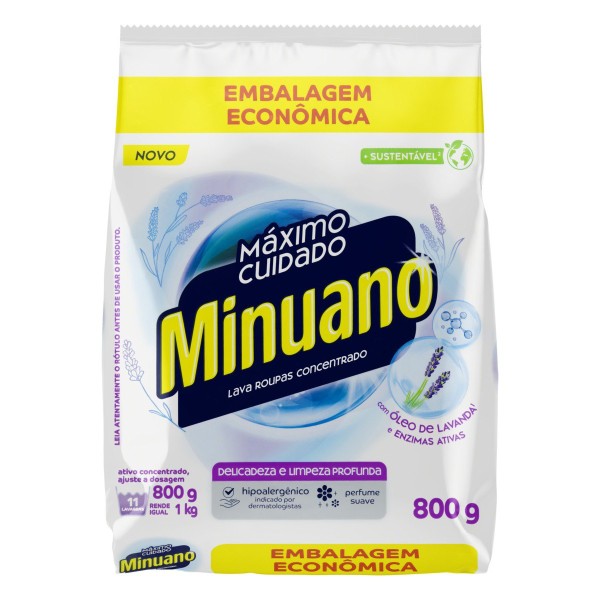 SABAO EM PO MINUANO 800G MAXIMO CUIDADO 