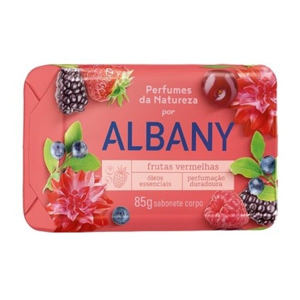 SABONETE ALBANY 85G PERF FRUTAS VERMELHAS