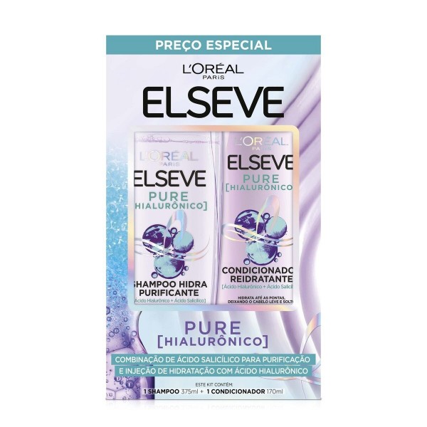 SHAMPOO COND ELSEVE 2UN 545ML PURE HIALURONICO